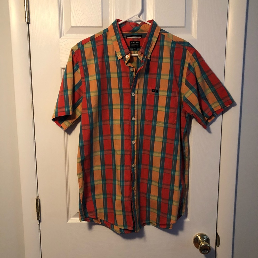 RVCA Men’s Button Down Shirt Regular Fit - Sz M